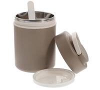 Taza Termo Japonesa de Acero Inoxidable con Tapa y Asa Plegable Marrón