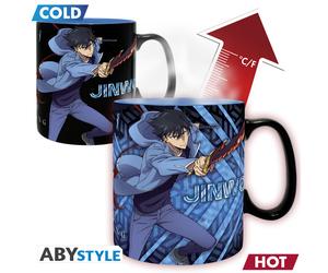 Taza Termocolora Jinwoo e Igris de Solo Leveling - 460 ml