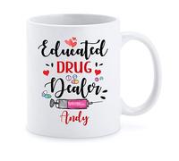 Taza Traficante De Drogas Con Estudios Taza De Cerámica Personalizada Mug Funny Coffee Mug Para Cocina Oficina Regalo 330Ml