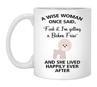 Taza Una Mujer Sabia Dijo Una Vez: Bichón Taza De Cerámica Personalizada Tazas Cerámica Para Cocina Regalo Hogar 330Ml