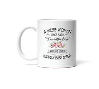 Taza Una Mujer Sabia Dijo Una Vez: «Me Jubilé Y Viví Feliz Para Siempre». (Para Mujer, Mamá, Abuela) Taza De Cerámica Personalizada Tazas Premium Para Hogar Regalo Cocina 330Ml