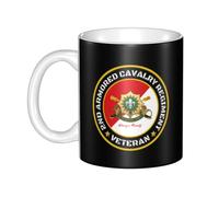 Taza Veterano Del 2.º Regimiento De Caballería Blindada De Ee. Uu. Siempre Listo Tazas Elegante Taza De Cerámica Premium Tazas De Café Para Cocina Oficina Regalo 330Ml