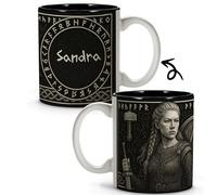 Taza Vikinga Personalizada. Accesorios Vikingos Mujer. Jarra Inspirada en Lagertha. Complementos Frikis Mujer. Vikings Fans. Regalos Personalizados Originales. Personalized Gifts. Caneca Cerveja.