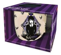 Taza Wednesday Nevermore Miércoles Addams Cerámica 380 Mls