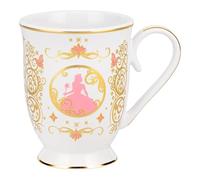 Taza Wicked Movie Glinda - Regalo con licencia oficial para fanáticos de Wicked, taza de cerámica rosa y dorada con monograma G, elegante vajilla para beber té y café) | Paladona