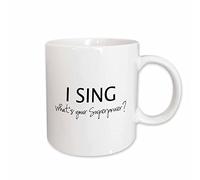 Taza Yo Canto - ¿Cuál Es Tu Superpoder? - Amor Por El Canto Divertido Para Cantantes Elegancia Taza Te Resistente Taza De Porcelana Para Leche Decorar Oficina