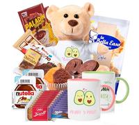 Tazaland | Regalo Personalizado San Valentín | Pack Dulce - 2 Tazas + Chocolates + Peluche - Aguacates | Regalos Originales Mujer Hombre | Detalles Románticos, Aniversarios y Ocasiones Especiales