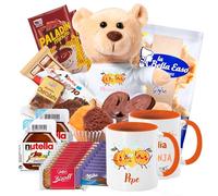 Tazaland | Regalo Personalizado San Valentín | Pack Dulce - 2 Tazas + Chocolates + Peluche - Naranjas | Regalos Originales Mujer Hombre | Detalles Románticos, Aniversarios y Ocasiones Especiales