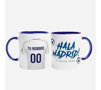 TAZALAND | Taza Personalizada Fútbol | Tazas de Desayuno equipo de Fútbol | Regalo Original para Aficionados del Futbol | Real Madrid Niño Regalos | Regalos Originales (REAL MADRID)