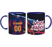 TAZALAND | Taza Personalizada Fútbol | Tazas de Desayuno equipo de Fútbol | Regalo Original para Aficionados del Futbol | Cosas de futbol para Niños | Regalos Originales (FC BARCELONA)