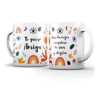 TazaLINFORMAL TAZAS ORIGINALES PARA REGALAR | TAZAS CON FRASES MOTIVADORAS | IDEAL PARA UNA REGALOS PARA DAR LAS GRACIAS | CERÁMICA DE 350ML | Te quiero amiga