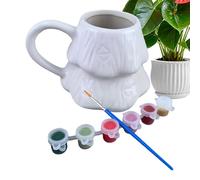 Tazas Blancas Para Manualidades - 1 Juego de Artes Manualidades | Cerámica Navideña y Colorear Tus Propias Tazas | para Decoración en Fiestas y Cumpleaños, Regalos para Hogar, Niños y Adultos