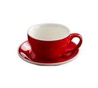 Tazas Cafe Juego de Tazas y platillos de café de cerámica de 300ml, Tazas de café con Leche, Taza de Leche for el Desayuno, Taza de té de la Tarde, Tazas de Agua de Porcelana Juego De Cafe (Size : 30