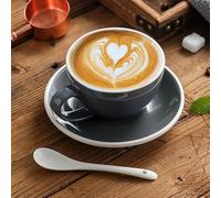 Tazas Cafe Juego de tazas y platillos de café de cerámica de 300ml, tazas de café con leche, taza de leche for el desayuno, taza de té de la tarde, tazas de agua de porcelana Juego De Cafe ( Color : G