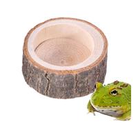 Tazas de alimentación - Plato de alimentación | Estación de alimentación de anfibios - Cuenco de alimentación de reptiles, decoración de terrario de reptiles, taza de gelatina de tronco, cuenco para