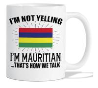 Tazas De Café 330Ml, Mauricio No Estoy Gritando Soy Mauriciano Así Es Como Hablamos Novedad Taza De Cerámica Humor Taza De Desayuno Para Oficina Mamá Café Y Té