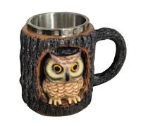 Tazas de café 3D 11 oz - Taza de bebida de cerámica de la novedad, diseño de animales del agujero del árbol | Masa de agua reutilizable para la oficina en casa, té de ocio de fin de semana, accesorio