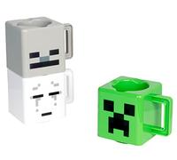 Tazas apilables minecraft - producto oficial, diseños creeper, skelet