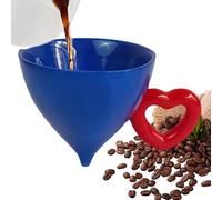 Tazas de Café Bonitas para Mujer,De 125ml Con Asa Corazón Y Forma Cónica,Taza de Cerámica para Café Adorable | para Mujeres Regalo Navidad Cumpleaños San Valentín Decoración Hogar Oficina Té con Leche