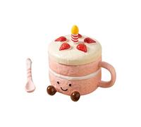 Tazas De Café Bonitas - Tazas De Té Con Patas En Forma Ďe Postre & Pastel | Incluye Cucharilla En Forma Đe Vela, Empaque Én D́e Cartón+Espuma | Encantador Regalo Para Cumpleaños, San Valentín, An