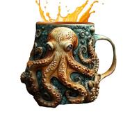 Tazas de café con cerveza de pulpo - Novedad en bebidas para bebidas de resina | Taza de fiesta vikinga de Cthulhu para capuchino, latte, leche, sopa, agua, , vino, whisky, hogar, Bar, restaurante