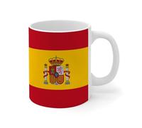 Tazas de café con diseño de bandera de la ciudad blanca de España, tazas de cerámica con acento divertido para gimnasio, taza blanca brillante, regalo de compromiso para compañeros de trabajo, pareja,