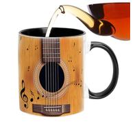 Tazas de café con tema musical - taza de cerámica para guitarra, taza de música para violín | diseño de taza de instrumento de piano de 350 ml, taza de té músico único, ideal para el ajuste de la bola