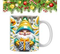 Tazas de café con temática de Gnomos, taza de Gnome de Navidad | Cup 3D Gnomos coloridos con cajas - Taza de jardín de gran capacidad para cumpleaños fresco, Navidad para amantes de las mujeres