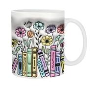 Tazas de café de biblioteca, taza de biblioteca 3D de cerámica de diseño creativo, tazas de cacao caliente con asa, taza de bibliotecario con diseño de estante de diseño esp, taza de café