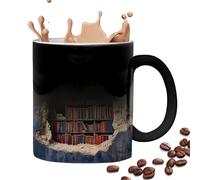 Tazas de café de cambio de color,taza de cambio de calor, Taza de café Taza de té, Tazas de café frescas del estante, taza de cerámica cambiante de color, decoración de oficina de la taza