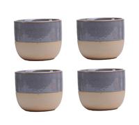 Tazas de café de cerámica, 4 Uds., 150ml, tazas cambiadas en horno de gres, recipiente de vela azul para whisky, té expreso, Idea