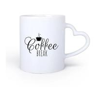 Tazas de café de cerámica blanca Beber Café Pausa Taza Cafetería Bar Cocina 11oz/320ml Perfecto para cocinas, restaurantes y cafeterías, gran idea de regalo