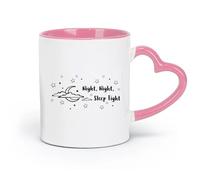 Tazas de café de cerámica blanca con frases de buenas noches, para bebés (320 ml) para café, sopa, té, leche, café con leche y chocolate caliente. Para damas y caballeros.