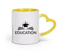 Tazas de café de cerámica blanca de cerámica para educación, libros, escuelas y universidades (320 ml) para café, sopa, té, leche, café con leche y chocolate caliente. Para damas y caballeros.