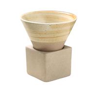 Tazas De Café De Cerámica | Recipiente para Bebidas de 100 ml,Jarra De Porcelana En Forma De Cono Triangular | para Batidos, Cappuccino, Latte, Sake, Yogur, Dormitorio, Estudio, Hogar y Taller