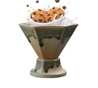 Tazas de café de cerámica | Set de taza de té de café con embudo de versátil estilo retro novedad - 170ml Innovative Aesthetics Stoneware Cup & Saucer Sets For Cofffee Milkshake Cappuccino Latte
