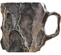 Tazas de Café de Cristal Mineral 2024 - Mug Multicolor Translúcido, Elegante Regalo para Casa y Oficina (Gris)