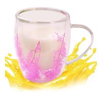 Tazas De Café De Doble Pared - Tazas De Café Con Flores Secas, Tazas De Café Artístico | Tazas De Café Espresso De Doble Pared, Tazas De Capuchino De Vidrio, Tazas De Café Espresso Co
