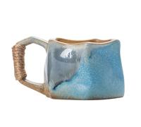 Tazas de café de gres - tazas de cerámica hechas a mano, juego de vasos de cerámica de 250 ml | Vasos de agua resistentes y portátiles para café, té, zumo, leche caliente, hogar, fiesta, cocina