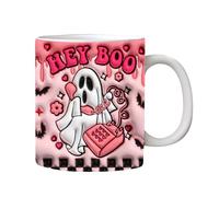 Tazas De Café De Halloween | Taza De Halloween Con Diseño De Fantasma - Taza de Cerámica con Diseño de Fantasma y Asa Capacidad 35cl Para Bebidas Unisex Regalo para Té Cumpleaños