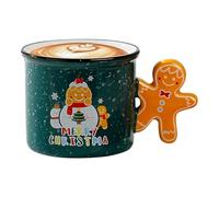 Tazas de café de hombre de jengibre, 350 ml, taza de café con diseño de hombre de jengibre, taza de té, taza de té y bebida creativa con mango de pan de jengibre para parejas para chocolate caliente y