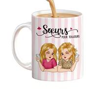 Tazas de café de la amistad para mujer, 330 ml, tazas de café de cerámica, para dormitorio, mañana, té, brunch, cocina, lugar de trabajo, hogar, sala de descanso, cafetería
