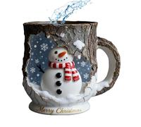 Tazas de café de Navidad - Vasos de textura de corteza agrietada para el placer de las bebidas de vacaciones, taza de té de diseño de Papá Noel con acabado cerámico, perfectas para centros de tabla