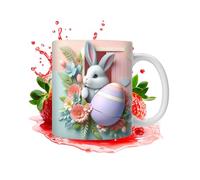 Tazas de café de Pascua - 350 ml taza de cerámica dulce taza de agua de Pascua diseño encantador hogar dormitorio sala de estar cocina mesa de comedor accesorios para oficina, apartamento o escuela