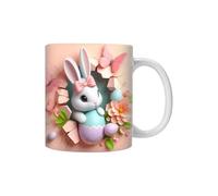 Tazas de café de Pascua - Taza de cerámica de 350 ml | Divertida taza de conejo de Pascua para café, té y leche, a prueba de fugas, vacaciones de primavera, vajilla para el hogar, oficina y dormitorio