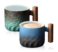 Tazas De Café De Porcelana, 2 Piezas Tazas De Café Espresso, Taza De Café De Cerámica Con Asa, Tazas Pequeñas De Café, Taza De Cappuccino, Taza De Café De Porcelana Para Café, Leche, Té Y Chocolate