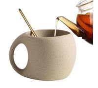 Tazas de café de porcelana, bonita taza creativa para beber al aire libre con cuchara, taza de té simple aislada, tazas de agua de cerámica portátiles, bonita taza creativa para beber al aire libre