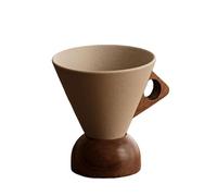 Tazas de Café de Porcelana con Mango de Madera para Café Té Regalo para Mujeres Hombres