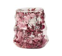 Tazas De Café De Vidrio De Paredes Dobles, Taza De Vidrio De Flores Secas Aisladas, Flores Secas Resistentes Al Calor La Taza Paredes Dobles Para Bebidas Frías Calientes, Té De De Leche, 160 Ml