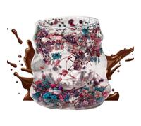 Tazas de café de vidrio - Taza de té de de flores secas | Recipientes de 160 ml para decoración del hogar, cocina, bebidas, té, leche, leche, agua, de Navidad